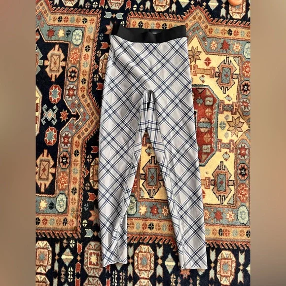 Ultracor Ultra High gray blue tartan Leggings M tights exercise - Picture 2 of 10